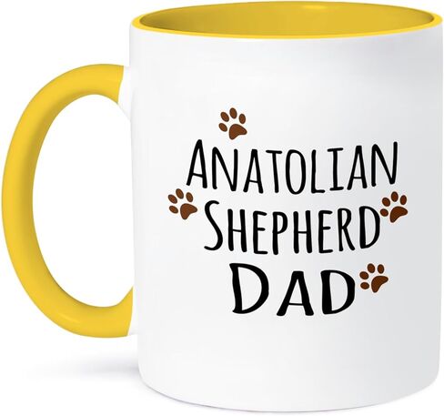 مج 3dRose Anatolian Shepherd Dog Dad من Breed، 11 أونصة، أسود in Saudi Arabia