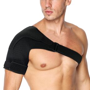 Shoulder Brace for Torn Rotator Cuff Immobilizer for Dislocation Arm Stability Injuries Tears Shoulder Compression Sleeve AC Joint Pain Relief Arm Immobilizer Wrap Adjustable Fits Men & Women, Black