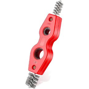 YXQ 4 in 1 Copper Pipe Cleaner and Reamer Value Set, Pipe Deburring Brush for PVC PPR Copper Brass Aluminum Pipes, Red