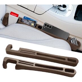 Car Seat Gap Filler Set of 2, Multifunctional Seat Side Gap Filler with Exclusive Slots for Keys, Phone & Cards, Universal Fit Pocket Organizer for Car SUV Truck