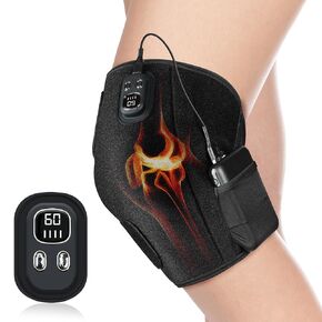 Heated Knee Brace Cordless, Knee Heating Pad for Knee Pain Arthritis Pain Relief, Heated Knee Wrap 8000 mAh Rechargable Battery Protable Arthritis Pain Relief