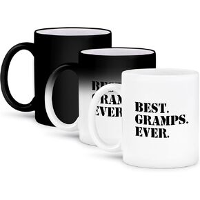 3dRose mug_151514_2 Best Gramps Ever Gifts for Grandfathers Granddad Grandpa Nicknames Black Text Family Gifts Ceramic Mug, 15-Ounce
