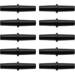 Plastic Hose Barb Fittings, 3/16" L Shaped 2 Way Barb Fitting Plastic Black, 10 Pcs