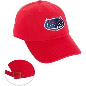 Desert Cactus Florida Atlantic University Baseball Hat FAU Owls Brimmed Embroirderd Hats Cap Adjustable Cloth Strap Adult (Style E) Red