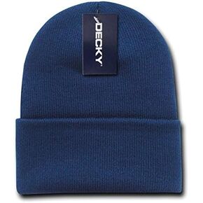 DECKY 613-NVY Acrylic Knit Caps, Navy
