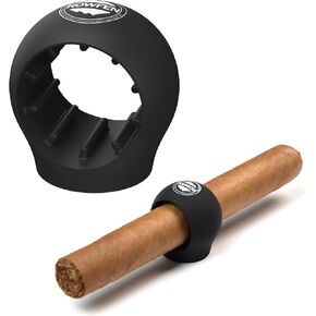 Cigar Holder - Cigar Holder for Golf Cart - Cigar Stand Made with Premium Silicone and Magnetic Design Simple and Stylish, Cigar Accessories Engineered for The Professional Golfer (Black)