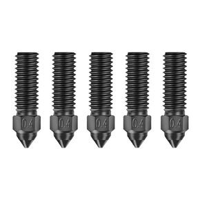 5 PCS 0.4mm Hardened Steel K1 Nozzles Kit, High temperature resistance 3D Printer Nozzles for Creality K1, K1 Max, CR-M4, Ender 3 V3 KE, CR-10 SE 3D Printer