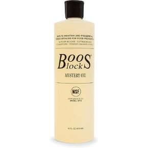 John Boos 16-Ounce Boos Block Mystery Oil Maintenance Care for Wood Kitchen Cutting Boards, Boos Chopping Block and Countertops
