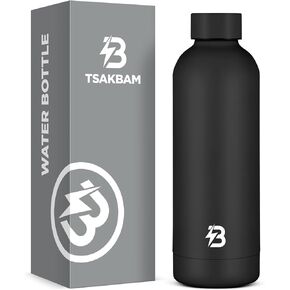 Insulated Water Bottle with Lid, 17 oz Reusable Leak-Proof Metal Stainless Steel Water Bottles for Travel, Sports, Gym, Outdoor (Sky Blue)