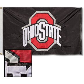 College Flags & Banners Co. Ohio State Buckeyes Embroidered and Stitched Nylon Flag