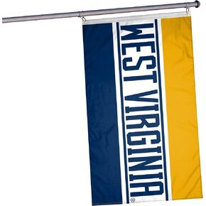 FOCO NCAA West Virginia Mountaineers Unisex Double Sided 3' x 5' Team Logo Horizontal Flag, Horizontal 3' x 5', One Size
