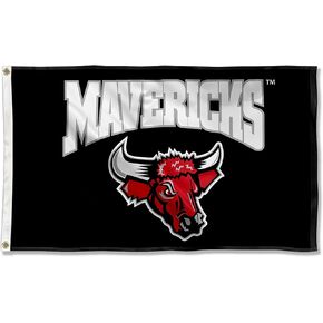 Nebraska Omaha Mavericks Wordmark Large Grommet Banner Flag