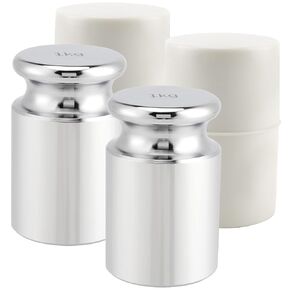2pcs 1000g Calibration Weights, Steel Chrome Scale Calibration Weight for Digital Balance Scale