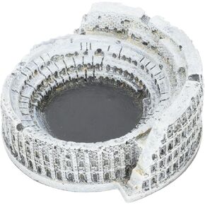 Amosfun Rome Colosseum Model Decor Smoking Ash Tray Home Ashtrays Round Ashtray Dog Door Stop Retro Smoker Ashtray Nordic Ashtray Vintage Ashtray Container Simple Cement Office