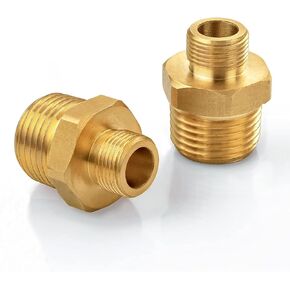 Faucet Water Hose Reducing Adapter male to female Hose Fittings 3/8“ comp to G1/2 Connector angle valve Faucet Supply Line Adapter for Water Pipe 2 Pieces