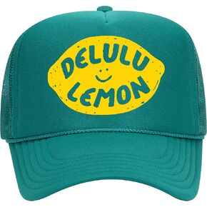 Delulu Lemon Trucker Hat | Vintage Fruit Cowgirl Western Funny Country Summer | Premium Foam Snapback Hat for Men & Women