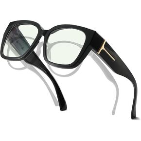 Xfeel Anti Blue Light Glasses Over Prescription Glasses Fit Over Blue Filter Glasses for Computer/Gaming/TV/Phone/Reading
