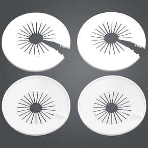 4 Pcs Wall Flange Pipe Cover 30mm-55mm PP Plastic Escutcheon Water Pipe Drain Line Cover for Water Pipe Tube Wall Pipe Collars Decoration(White)