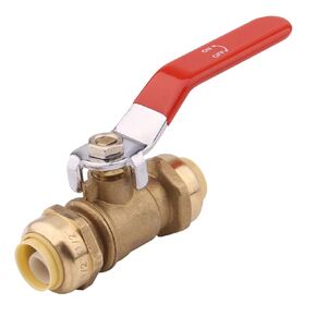 Ball Valve – Push Fittings 1/2 Inch, Water Valve Shut Off, Push-to-Connect Fittings, PEX, Copper, CPVC