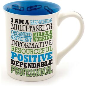 Enesco Stoneware Mug, 16 oz, Blue,4056362