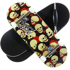 P-REP V2 PRO Performance Complete Wooden Fingerboard with Urethane Wheels - Skull 34mm