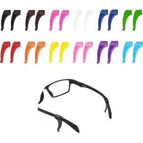 12 Colors Glasses Ear Grip Kids and Adults Sport Eyeglass Strap Holder, Eyewear Retainer, Silicone Anti Slip Holder