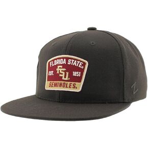 ZHATS Standard NCAA Officially Licensed Hat Flat Snapback Z11 Switchback Charcoal, Grey, One Size