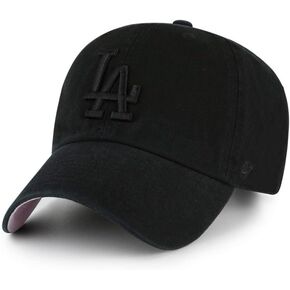 47 MLB New York Yankees Ball Park Clean Up Adjustable Hat, Adult One Size Fits All (Los Angeles Dodgers Black Black Pink)