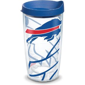 كوب Tervis مصنوع في الولايات المتحدة الأمريكية بجدار مزدوج من NFL Buffalo Bills المعزول يحافظ على المشروبات باردة وساخنة، 16oz، أصلي