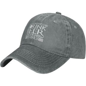 That's What I Do I Drink Beer and I Know Things Hat for Men Baseball Cap Graphic Hats