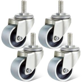Landhoow 4 Pcs Replacement Iron Racing Jack Caster Wheels 3 Ton Bearing Capacity Replacement Rear Caster Floor Jack Casters