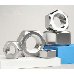 12#-24(50pcs)304 Stainless Steel Hex-Nuts,High-Performance Stainless Steel is Resistant to Production and Prevents Rust.