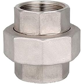 Beduan Stainless Steel 1/2" Female NPT Hex Union Cast Pipe Fitting Adapter