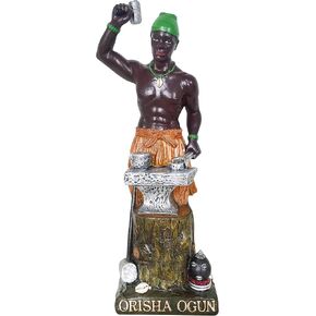 Santo Orisha Statue Orisha Statue Orisha Ogun Estatua Santeria Statue (5 Inches)