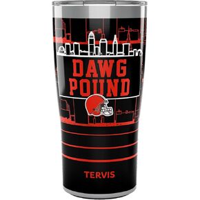 Tervis NFL Cleveland Browns-Dawg Pound Slogan Insulated Tumbler, 20oz, Stainless Steel