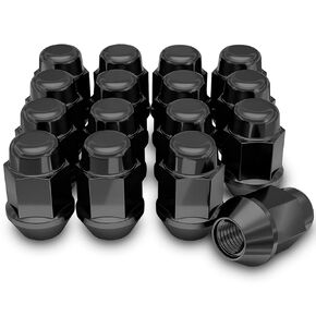Golf Cart Wheel Lug Nut Kit for EZGO & Club Car Golf Carts Lug Nuts, Size 1/2''-20, 16 Pieces Black