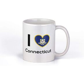 I Love Connecticut Coffee Mug | State Pride Cup | Great Gift Idea | 11 Ounce Coffee Mug | CM1128