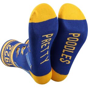 LEVLO 1 Pair 1922 Sorority Travel Socks Pretty Poodles 1922 Athletic Running Socks SGR Sorority Sister Women Gift