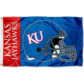 Kansas Football Helmet Banner Flag