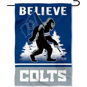 WinCraft Indianapolis Colts Bigfoot Sasquatch Believe Yard Garden Banner Flag