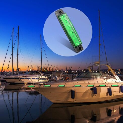 12 Pieces Boat Navigation Lights 6 LED Marine Boat Lights 12V Waterproof Navigation Lights for Yacht Fishing Pontoon Boat in Saudi Arabia
