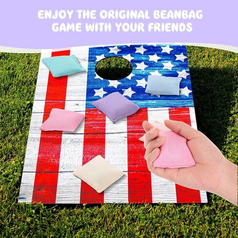 Jenaai 24 مجموعة من أكياس Cornhole القياسية المقاومة للطقس، مجموعة أكياس حبوب Cornhole التنظيمية الرسمية للعبة الرمي، أكياس حبوب الذرة الاحترافية مع حقيبة حمل in Saudi Arabia