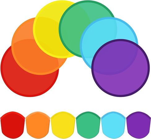 24 Pieces Foldable Flying Disc Fans Set Beach Flying Disc Foldable Fans Celebration Wedding Birthday Party Halloween Christmas Outdoor Decoration, 6 Colors in Saudi Arabia
