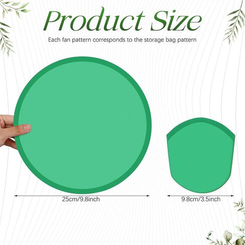 24 Pieces Foldable Flying Disc Fans Set Beach Flying Disc Foldable Fans Celebration Wedding Birthday Party Halloween Christmas Outdoor Decoration, 6 Colors in Saudi Arabia