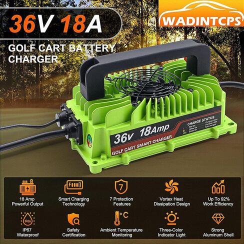 36 Volt Golf Cart Battery Charger for EZGO TXT,Replace EZGO TXT Charger 18A 36V with D Style Plug in Saudi Arabia