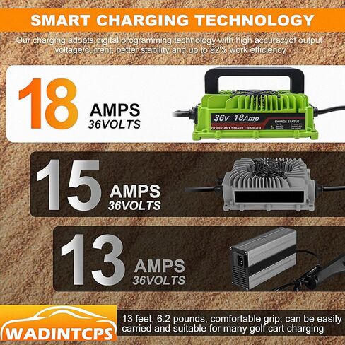 36 Volt Golf Cart Battery Charger for EZGO TXT,Replace EZGO TXT Charger 18A 36V with D Style Plug in Saudi Arabia