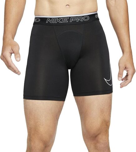 شورت Nike Pro Dri-FIT للرجال (as1، Alpha، x_l، عادي، عادي، أسود/أبيض مخطط Swoosh) X-Large in Saudi Arabia