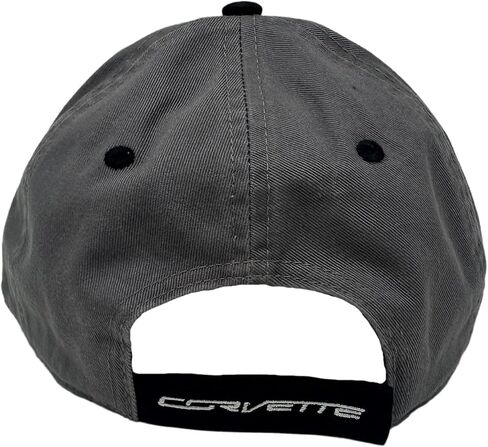قبعة SR1 Performance C7 Corvette Frayed Patch - قبعة قطنية طويلة قابلة للتعديل - مرخصة رسميًا من GM Charcoal in Saudi Arabia