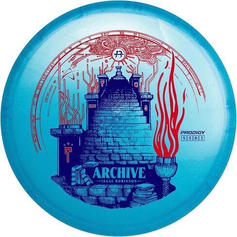 Prodigy Disc Isaac Robinson Signature Series | Disc Golf Midrange Discs | Stable Frisbee Golf Midrange | Swirly Plastics & Fun Stamp Designs | Support Isaac On Tour | Colors May Vary in Kuwait