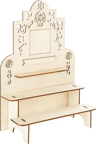 Qunclay Dia De Los Muertos Altar Ofrenda Day of the Dead Altar Poplar Plywood الخشبي ذاتي الطلاء الملون Papel Picado مع إطار صورة لـ Dia De Los Muertos يوم الموتى لوازم الزينة in Saudi Arabia
